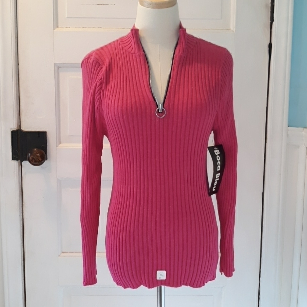 Vintage nwt Boca Bleu medium pink shirt